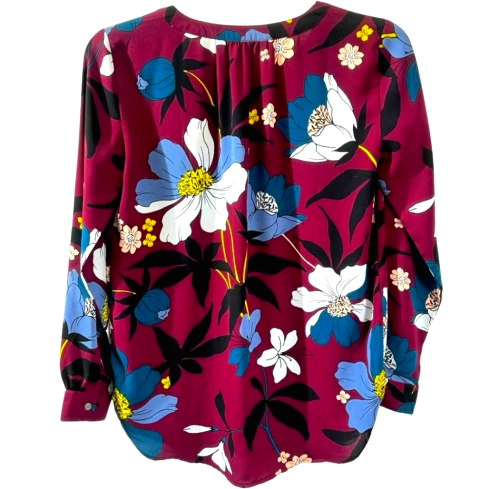 Small Long Sleeve Floral Ann Taylor LOFT Blouse